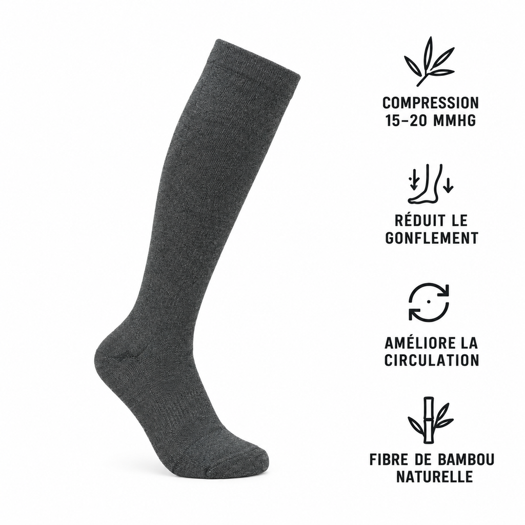 Chaussettes de Compression — Fibre de Bambou